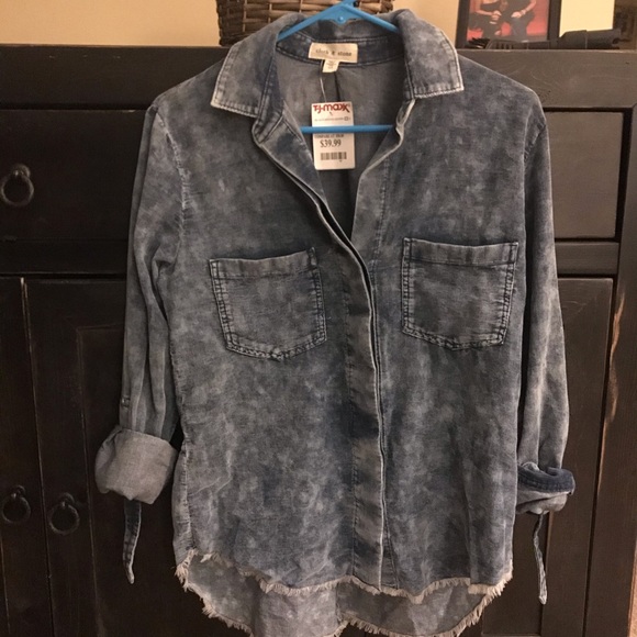 Cloth & Stone button down denim looking shirt XS - Picture 1 of 6